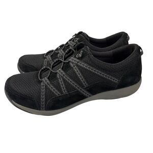Dansko Womens 40 10 10.5 Harlyn Suede Lightweight Comfort Walking Shoes Black